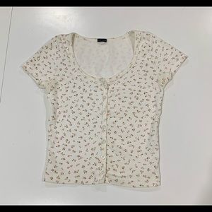 Brandy Melville Floral Zelly Top